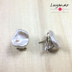 Pendientes de plata con perla Keshi - Luymar perlas